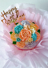 Flower bouquet agar agar cake