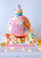 Unicorn-themed piñata cake dedicated for Charlotte’s birthday
